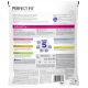 Sac de nourriture pour chat Perfect Fit, 1,4 kg, mettant en avant "Soutient la santé globale" avec des icônes pour la vitalité, la force musculaire, la santé dentaire et la qualité de la peau.