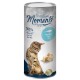 Crispy Snack Moments cat treat canister featuring a playful tabby cat, labeled "100% reines Filet" and "Thunfisch" (Tuna), with snack cubes.