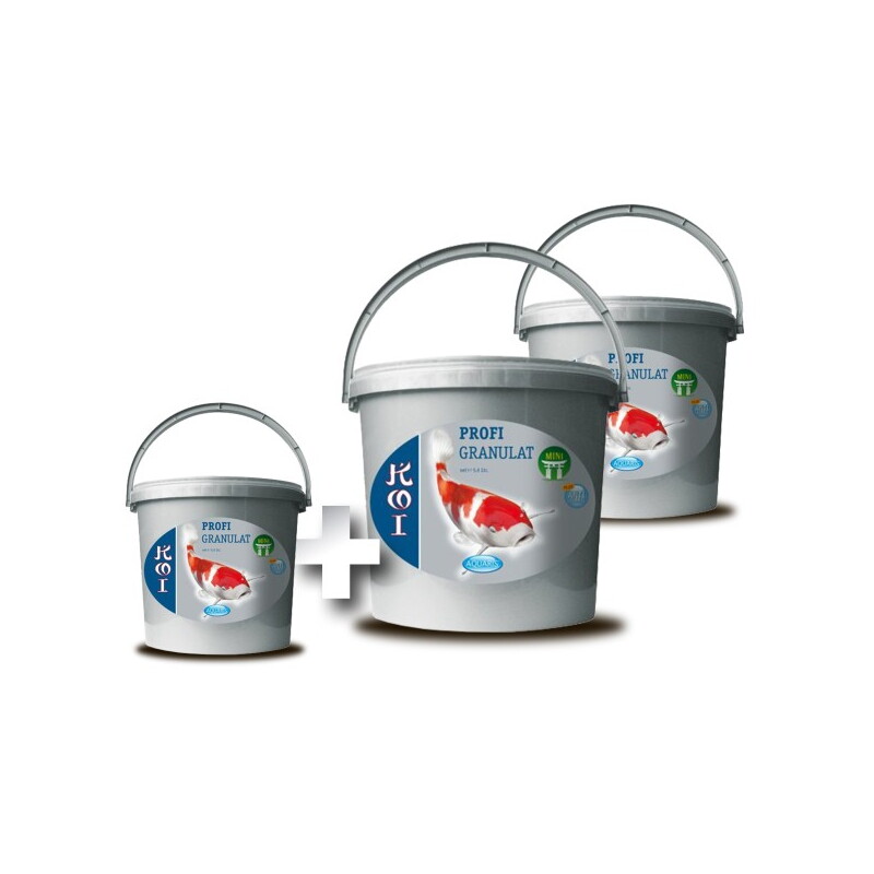 AQUARIS Sonderangebot - 3 Dosen Koi Profi Granulat Mini - 1960g / 5,6 L