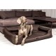 ® GOOFY - Orthopädisches Hundebett aus Polyester inkl. Matratzenschoner schwarz/ graphit 1,6 m, 25 cm, 1,1 m