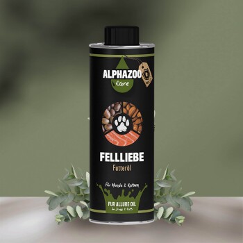 ALPHAZOO Fellliebe Futteröl für Hunde und Katzen 500 ml