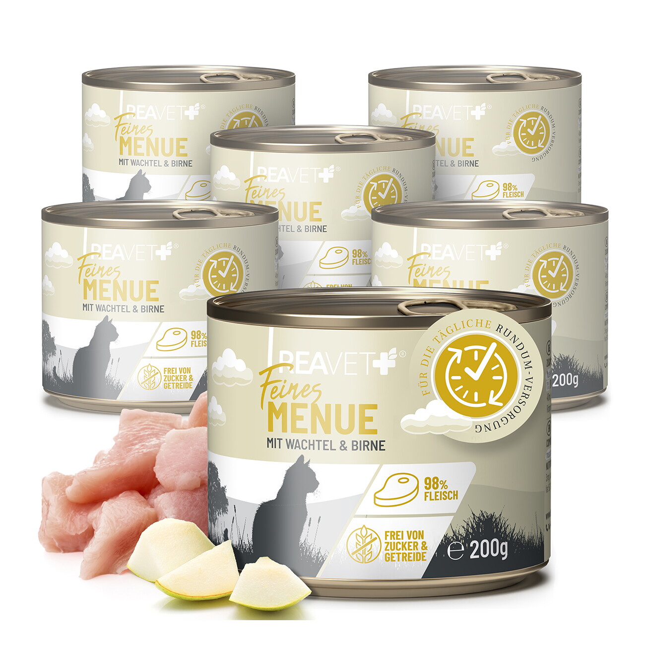 REAVET Feines Menue Wachtel 6x200 g