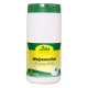 Behälter mit cdVet Welpenmilch, mit einem grünen Deckel und gelbem Etikett, gekennzeichnet mit "100% Natur" und "Welpenmilch."