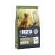 Torba 3 kg karmy dla psów Bozita z brązowym psem. Etykieta mówi "Adult Flavour+ with Reindeer," bez pszenicy, 25% zawartości mięsa.