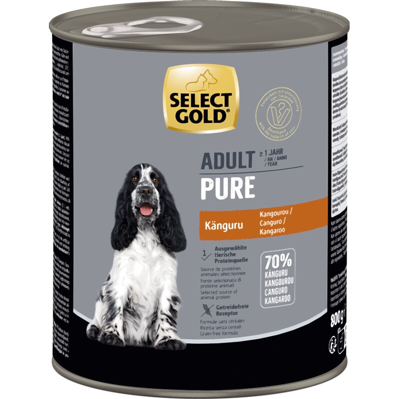 SELECT GOLD Pure Adult Kangoeroe 6x800 g