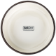 Keramischer Haustiernapf mit cremefarbenem Innenraum und dunklem Rand, mit dem Logo "AniOne Wild variety" in der Mitte.