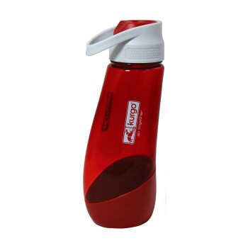 Gourd Wasserflasche und -napf für Hunde rot