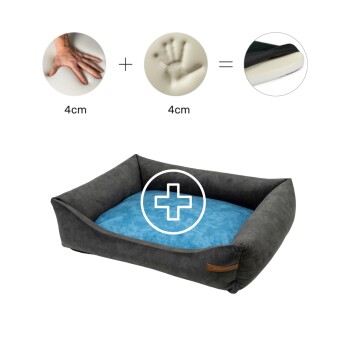 Otto Orthopädisches Hundebett Grau S-XL blau XL