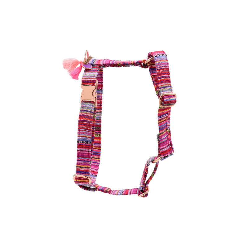 PELLINA - Hundegeschirr - BohoPink silber S