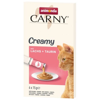 Carny Nassfutter Katze Adult, Creamy mit Taurin 11x 6x15g Lachs