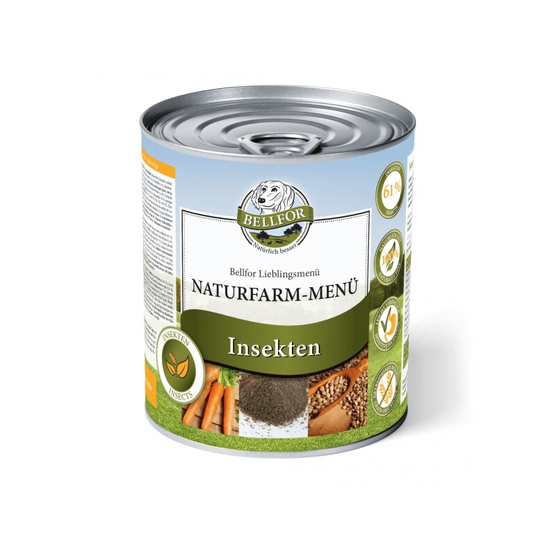 Bellfor Nassfutter mit Insekten und Tapioka - Naturfarm-Menü - 800g