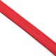 Rote Lederhundeleine mit geprägtem "WILLIAM & WALKER"-Logo und sichtbaren Nähdetails.