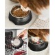 Futternapf aus Melamin, 940ml, rutschfest, für Hunde & Katzen, schwarz