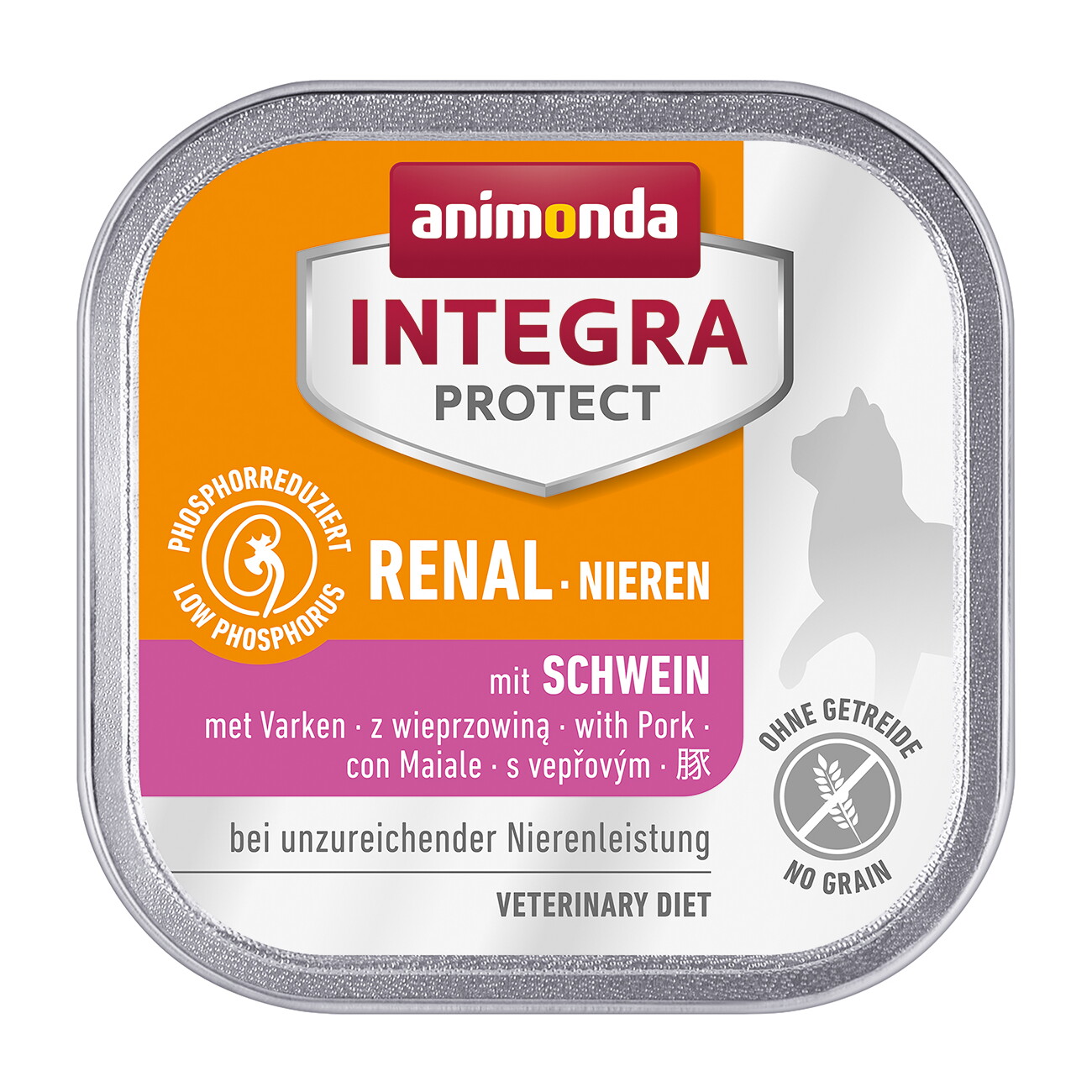 animonda Integra Protect Nassfutter Katze, Adult, Niere Schwein 16x100 g