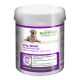 Behälter von Petbalance Support Vital Moor, ein 500g Hundefutterergänzungsmittel mit einem Golden Retriever auf dem Etikett.