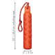 Orange KONG training dummy toy with rope, textured grip; embossed "KONG" and measurements shown 23"/58.4 cm and 2"/5 cm