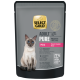 Select Gold Adult Pure Horse Nassfutter für Katzen im Beutel mit Bild einer Siamkatze, getreidefrei, ohne Zuckerzusatz oder Soja, 72 % Pferdefleisch.