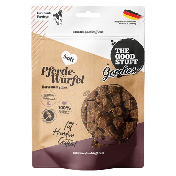 'Pferde-Würfel' Hundeleckerlis in Tüte – The Good Stuff Goodies: weiche Pferdefleisch-Würfel, 100% natürlich, hergestellt in Deutschland.