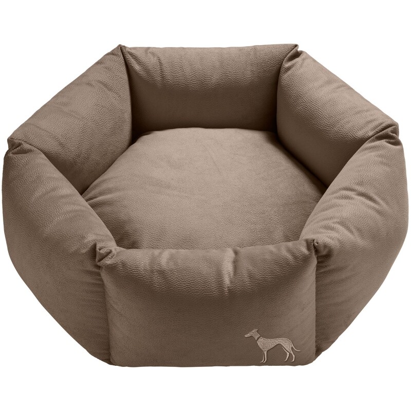 Hunter Orthopädisches Hundesofa Merida 6-eckig Taupe 70 Cm, 25 Cm, 70 Cm