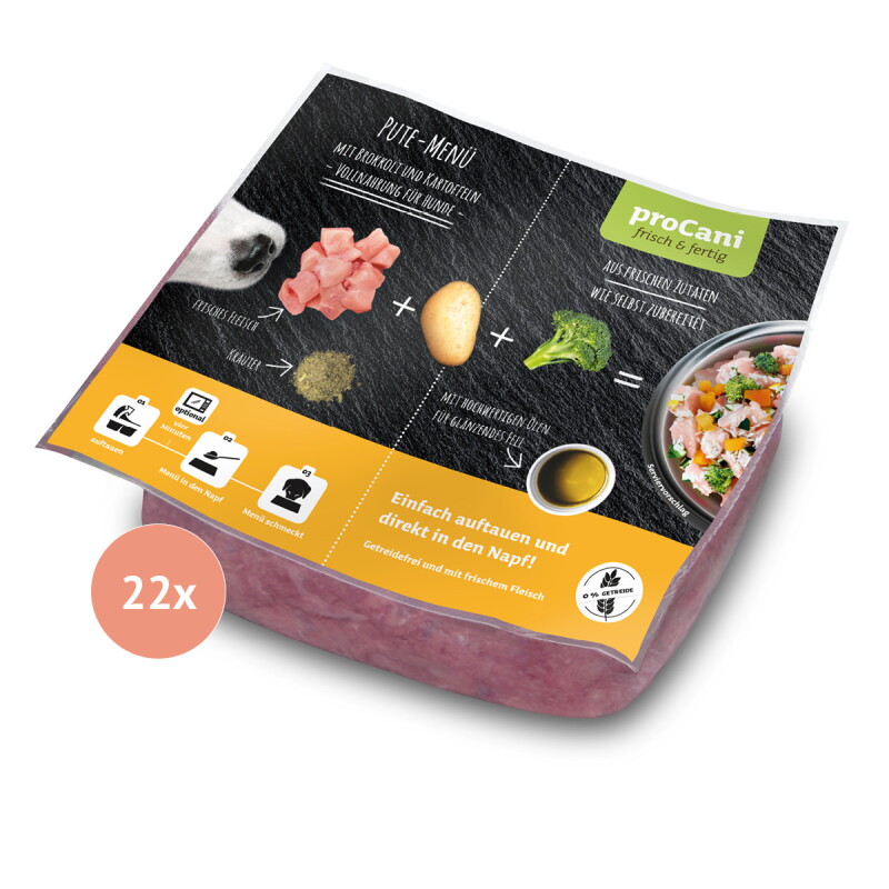 ProCani Pute Menü - frisch&fertig 22x500 g