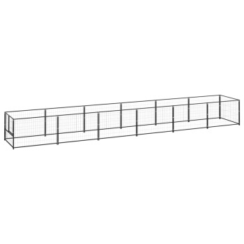 Hundezwinger Stahl schwarz 6 m, 1 m, 70 cm