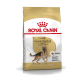 Sac de nourriture pour chien Royal Canin Adult German Shepherd, présentant une image de Berger Allemand, avec un texte mettant en avant la nutrition spécifique à la race.