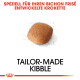Kibble für Bichon Frisé Hunde, mit "SPEZIELL FÜR IHREN BICHON FRISÉ ENTWICKELTE KROKETTE" und "MADE-TO-MEASURE KIBBLE."