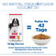14-kg Hill's Science Plan Hundefutterbeutel und Napf mit Kroketten; sichtbarer Text: „Ein Beutel, viele köstliche Mahlzeiten“ und „Futter für 42 Tage“.