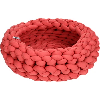 Panier tressé Cuddly corail XXS