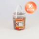 Plastikeimer mit Miracle Dog Snacks Trainer Mix Eimer Hundeleckerlis, 500g, mit Griff und „16 Stück“-Label.