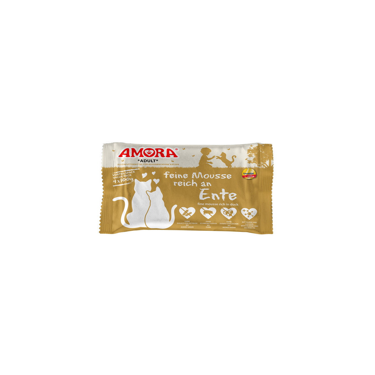 Amora Cat feine Mousse 10x4x100g Ente