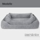 Hundebett ANTON Cord Grau L