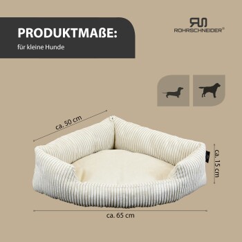 ® XXL Eck-Hundebett für große Hunde aus Cord M