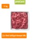 Verpackte rohe Rind- und Geflügelgrätenmischung für Hunde, beschriftet mit 'proCani buy nature', mit Nährwertinformationen und einer Menge von 22x.