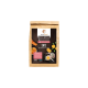Braune Papiertüte mit Hundefutter, beschriftet mit 'WILDFANG ENTE mit Süßkartoffel & Orange', mit Bildern von Süßkartoffeln und Orangen, 6 kg.