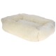 Pet Kuschelbett Fluffy, Creme, Eckig, 80x60cm