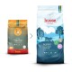 Beutel 'Valp Plus' Super-Premium-Hundefutter, mit einer Hundegrafik und Text über hinzugefügtes Flohsamenschalen, kein Weizengluten und Unterstützung der Verdauung.