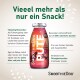 Flasche SmoothieDog Rute Hundesnack mit deutschem Text, der natürliche Zutaten, keinen Zucker und Eignung für alle Hundealter hervorhebt.