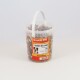 Plastikeimer mit Miracle Dog Snacks Trainer Mix Hundeleckerlis, 500 g, mit einem Foto eines Hundes auf dem Etikett.
