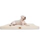 ® OSCAR VISCO Orthopädische Hundematte Matratze Kunstleder Hundebett creme 1,2 m, 11 cm, 90 cm