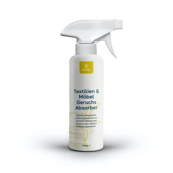Ecofy Textilien & Möbel Geruchsabsorber Sprayflasche, 250ml, entwickelt um unangenehme Gerüche aus Textilien und Möbeln zu beseitigen.