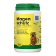 Behälter von cdVet Magenschutz, ein Magen-Schutzpräparat für Haustiere, mit einem leuchtend gelben Etikett mit grünen Akzenten und einem 100% natürlichen Anspruch.