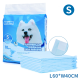 Packung mit 10 kleinen hygienischen Haustierunterlagen, mit einem lächelnden weißen Hund auf der Verpackung, mit den Abmessungen L60*B40CM.