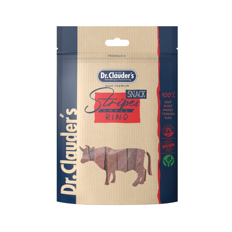 Dr. Clauder's Stripes Snacks Rind - 10x 80g