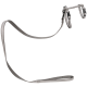 Eine graue Haustierleine mit strukturiertem Design und verstellbaren Clips an beiden Enden, geeignet für Hunde oder Katzen.