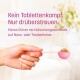 Hand hält einen pinken Messlöffel mit braunem Pulver; Text: „Kein Tablettenkampf. Nur drüberstreuen.“ Hühnerpulver für Nass- und Trockenfutter.