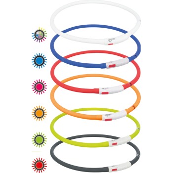 Flash Leuchtring USB, XS-XL 70 cm/ø 10 mm rot