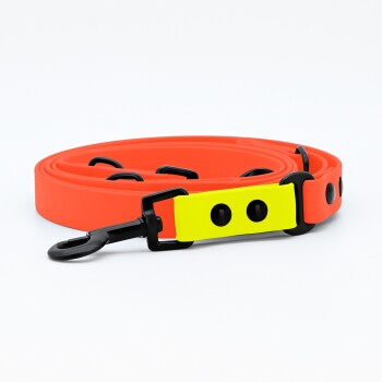 Biothane Hundeleine Orange neon gelb