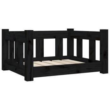 Hundebett Massivholz Kiefer schwarz/ braun 45,5 cm, 28 cm, 55,5 cm