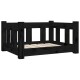 Hundebett Massivholz Kiefer schwarz/ braun 45,5 cm, 28 cm, 55,5 cm